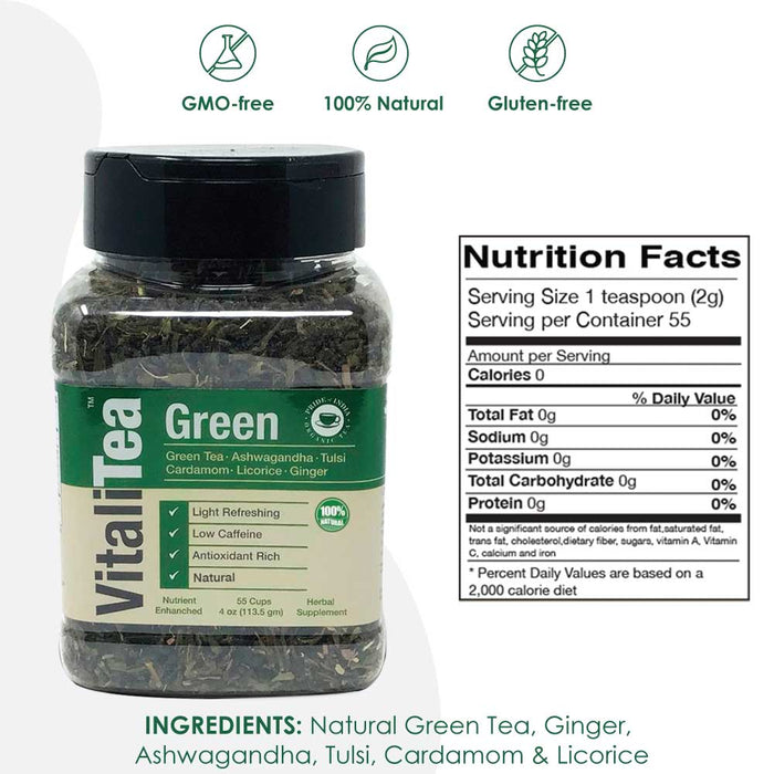VITALITEA Natural Green Loose Leaf Health Tea-2