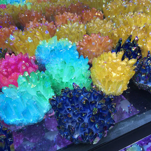 320g Healing Rainbow Crystal Clusters For Feng Shui Decoration