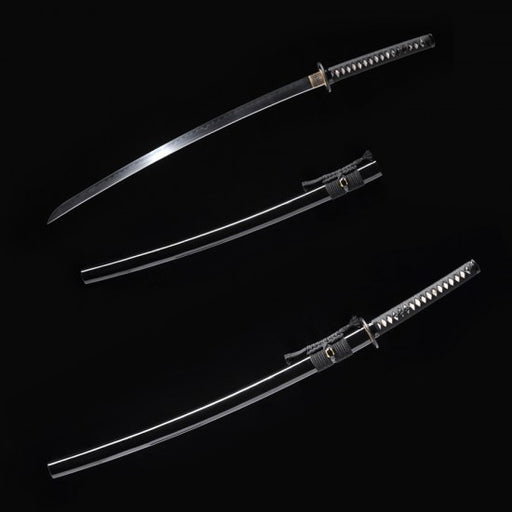 Japanese Samurai Sword T10 Steel Clay Tempered HIRA-ZUKURI Blade Iron Tsuba - Culture Kraze Marketplace.com