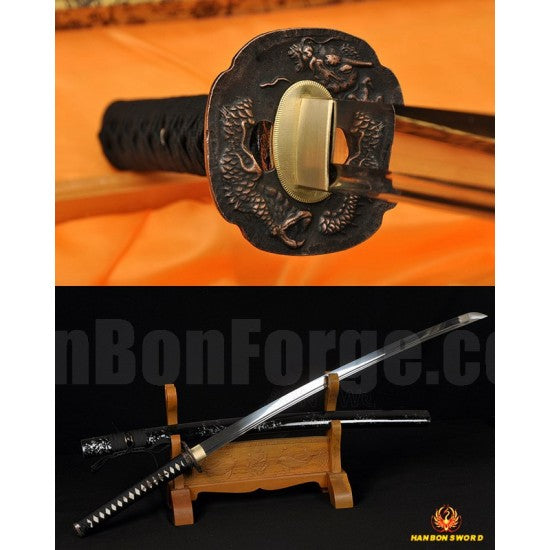 Training Iaito Sword Oil Quenched Full Tang Blade Dragon Koshirae KATANA Japanese Samurai sword - Culture Kraze Marketplace.com