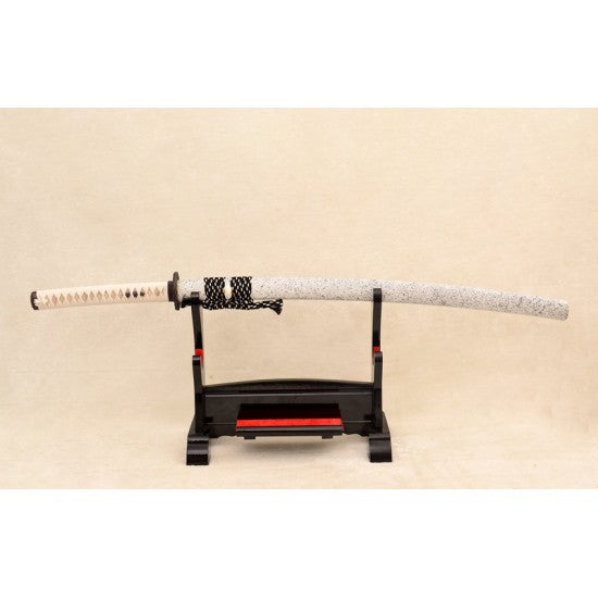 Japanese Samurai KATANA Sword 9260 Spring Steel Blade Traditional Hand Forged Peony Tsuba
