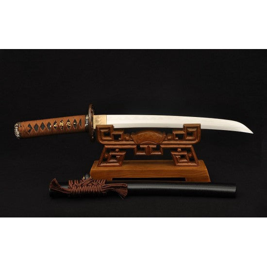 Clay Tempered Japanese Tanto Samurai Dragon Sword 1095 Carbon Steel Blade - Culture Kraze Marketplace.com