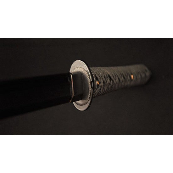 Japanese Ninjato Sword Samurai Black Carbon Steel Blade Kiriha Zukuri Full Tang - Culture Kraze Marketplace.com