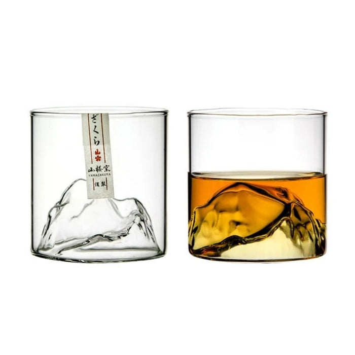 3D Glacier Mountain Japanese Whiskey Bar 6.7oz. Glass Cups - Culture Kraze Marketplace.com