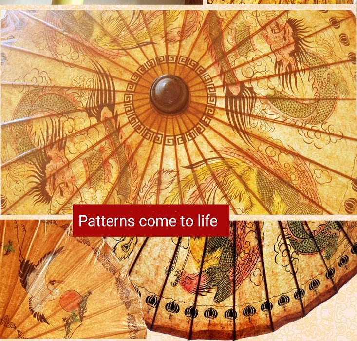 Hand-painted Chinese Oil Paper Decorative Parasol Umbrellas for Decor and Media Prop - Culture Kraze Marketplace.com