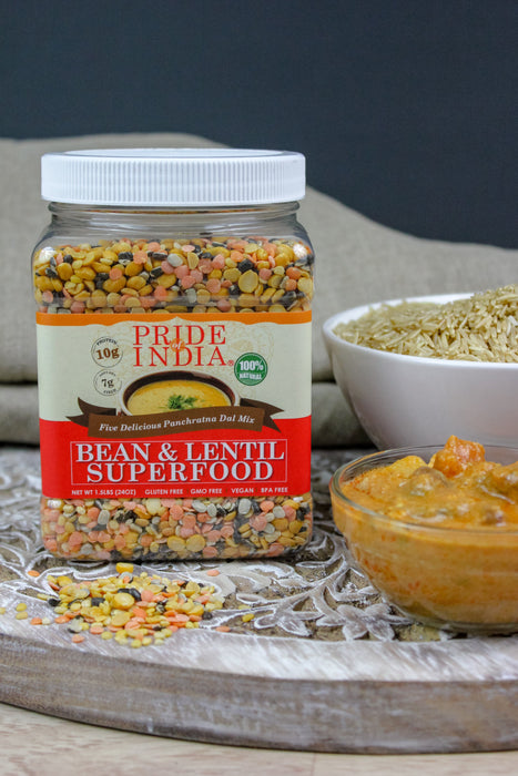 Indian Bean & Lentil Superfood - Five Delicious Panchratna Dal Mixed Jar-2