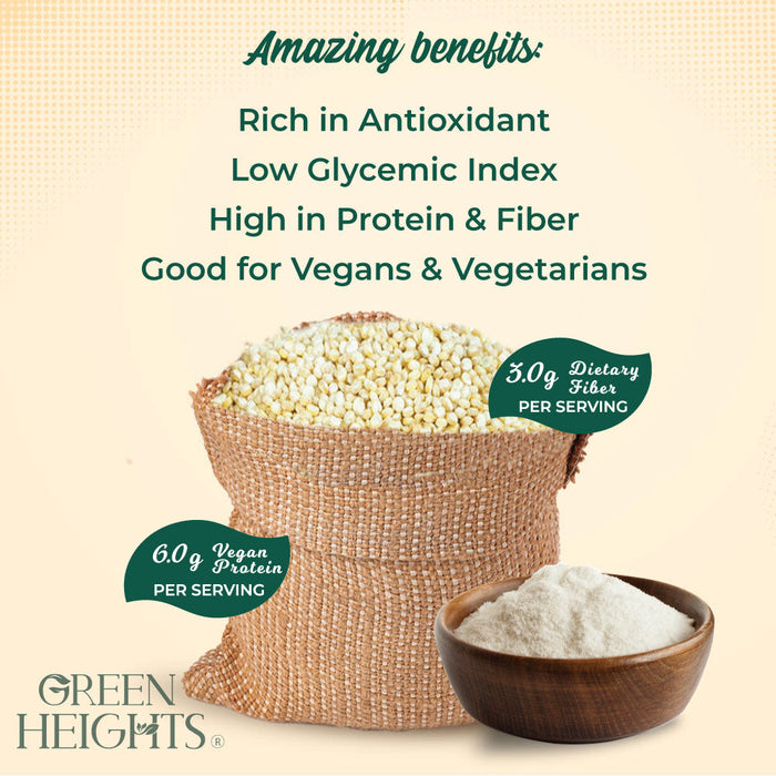 White Quinoa Flour - 2.2 Pound / 1 KG Jar by Green Heights-5