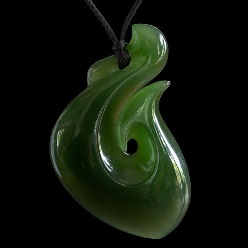 Small Jade Hei Matau Pendant, handcrafted by Luke Gardiner - Culture Kraze Marketplace.com
