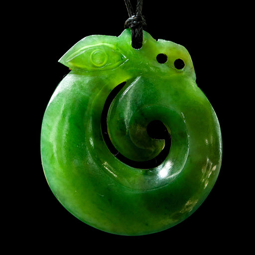 small Jade Koropepe, handcrafted greenstone pendant - Culture Kraze Marketplace.com