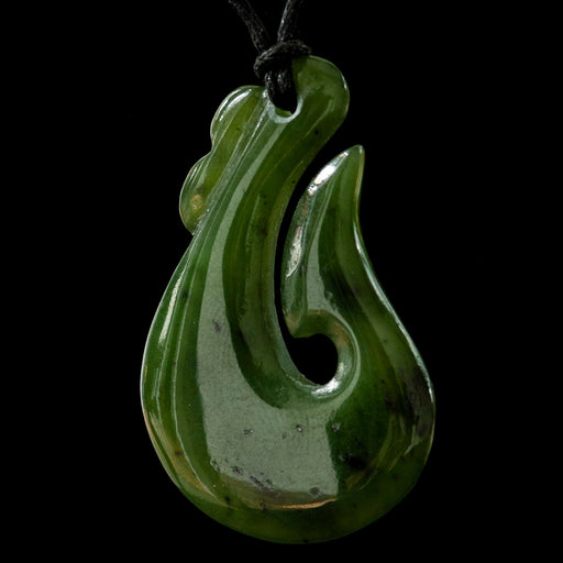 small Hei Matau Jade Pendant handcrafted NZ Pounamu - Culture Kraze Marketplace.com