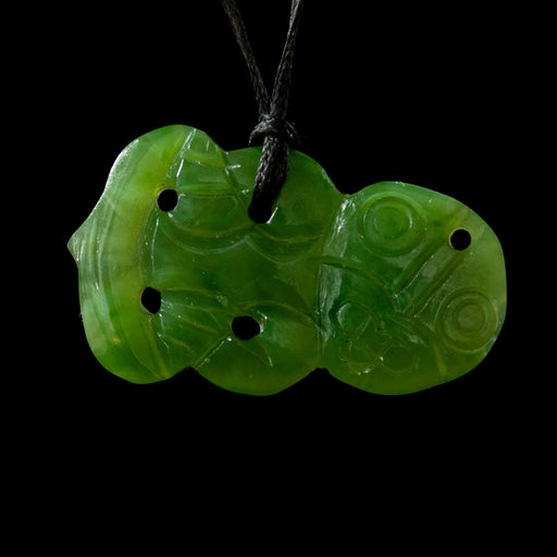 Tiny Jade Hei Tiki, handcrafted pendant - Culture Kraze Marketplace.com