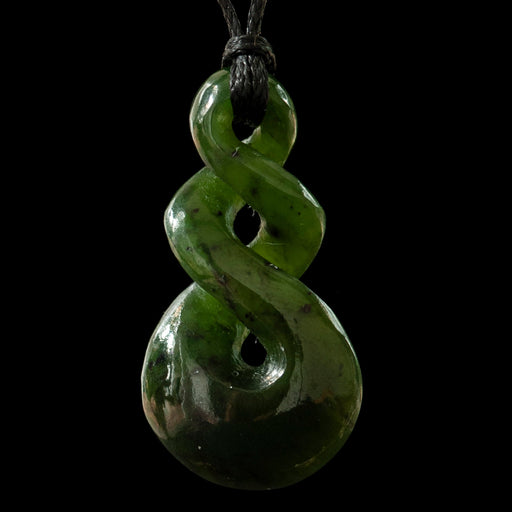 Small Jade Double Twist, handcrafted pendant - Culture Kraze Marketplace.com