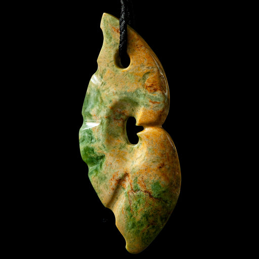 Large Freeform Jade Matau, handcrafted pendant - Culture Kraze Marketplace.com