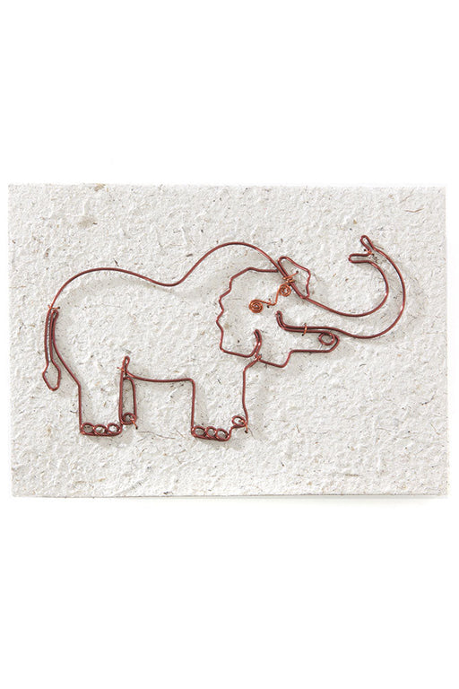 Recycled Metal Ella the Elephant Note Card - Culture Kraze Marketplace.com