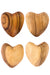Hand Carved Wild Olive Wood Hearts - Culture Kraze Marketplace.com