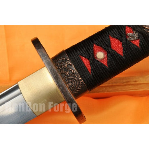 Japanese KATANA Sword Handmade 1060 High Carbon Steel Blade With Alloy Tsuba True Sword - Culture Kraze Marketplace.com