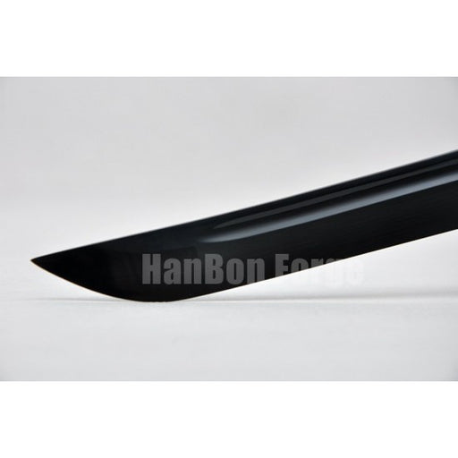 Japanese KATANA Sword Handmade Full Tang 1060 Carbon Steel Black Blade With Alloy Tsuba