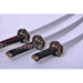 Japanese Katana Wakizashi Tanto Three Sword Set Handmade Full Tang Kobuse Blade With Dragon Theme Tsuba Black Saya - Culture Kraze Marketplace.com