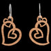 Wooden Koru Heart Earrings by Kristal Thompson - Culture Kraze Marketplace.com