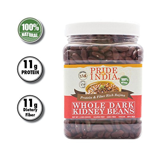 Indian Whole Dark Kidney Beans - Protein & Fiber Rich Rajma Jar-4