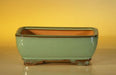 Green Ceramic Bonsai Pot - Rectangle  6.125" x 5.0" x 2.125" - Culture Kraze Marketplace.com