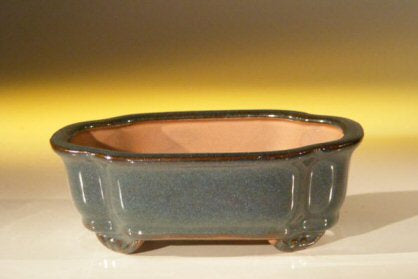Dark Green Ceramic Bonsai Pot - Rectangle   6.125" x 5.0" x 2.125" - Culture Kraze Marketplace.com