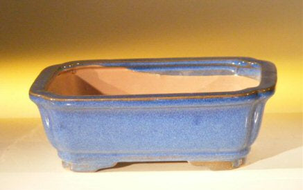 Blue Ceramic Bonsai Pot - Rectangle   7.0" x 5.5" x 2.4" - Culture Kraze Marketplace.com