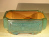 Blue / Green Ceramic Bonsai Pot - Rectangle  Professional Series  8.0" x 6.5" x 3.5" - Culture Kraze Marketplace.com