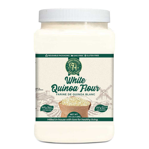 White Quinoa Flour - 2.2 Pound / 1 KG Jar by Green Heights-0