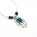 Silver Hamsa Necklace with Roman Glass Decoration - Culture Kraze Marketplace.com