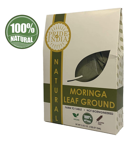 Premium Grade Pure & Raw Sun-dried Moringa Leaf Ground, (3.53oz - 100gm)-1