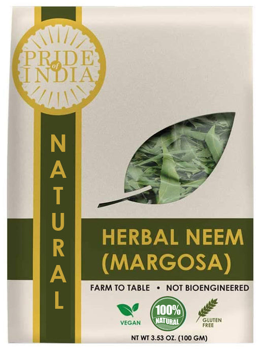 Natural Neem (Margosa) Herb Whole Leaf, 3.53oz (100gm) Pack-0