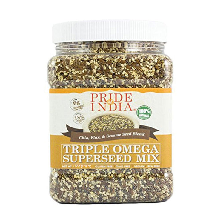 Triple Omega Superseed Mix - Chia Flax & Sesame Superfood Jar-5