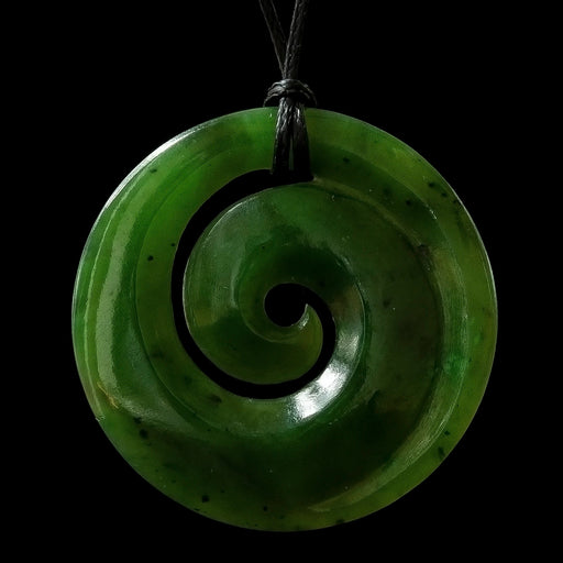 Small Pounamu Koru, handcrafted jade pendant - Culture Kraze Marketplace.com