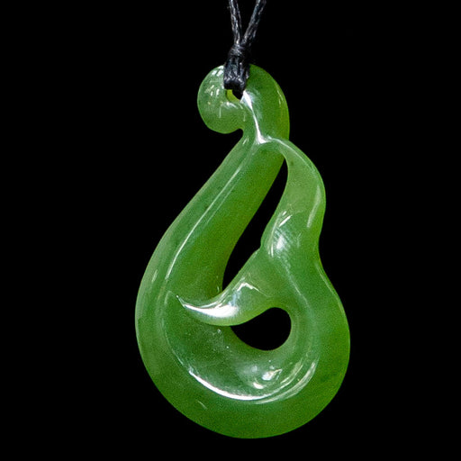 Hei Matau Whale Tail handcrafted jade pendant - Culture Kraze Marketplace.com