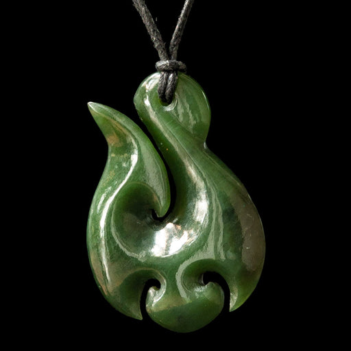 Hei Matau hook, Jade Pendant handcrafted NZ Pounamu - Culture Kraze Marketplace.com