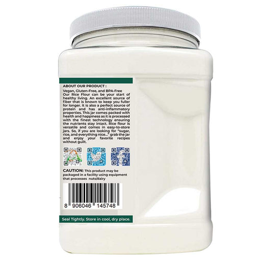 White Rice Flour - 2.2 Pound / 1 KG Jar by Green Heights-1