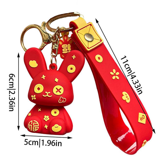 Cute Bunny Rabbit Chinese New Year Keychains Purse Ornaments - Culture Kraze Marketplace.com