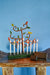African Tree of Life Beaded Hanukkah Menorah with Orange Base - Culture Kraze Marketplace.com