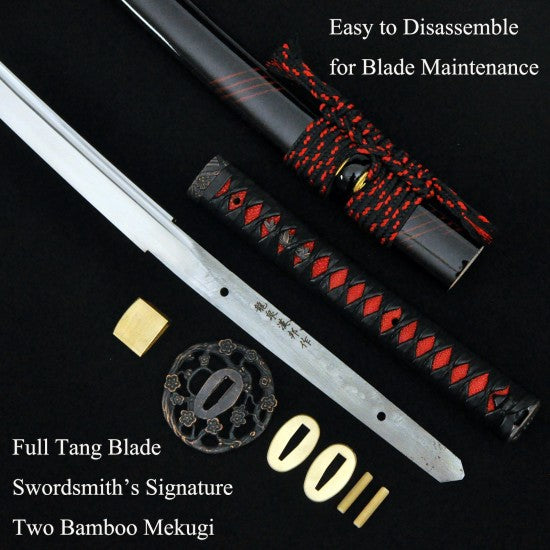 HanBon Forge Samurai Sword Real Katana Full Tang Hand Made Japanese Blade - Culture Kraze Marketplace.com