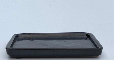 Black Ceramic Humidity / Drip Tray - Rectangle 7.25" x 5.5" x .5"OD 6.5" x 5.0" x .25" ID - Culture Kraze Marketplace.com