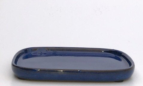 Blue Ceramic Humidity / Drip Tray - Rectangle  8.0" x 6.0" x .5" OD 7.5" x 5.5" x .25" ID - Culture Kraze Marketplace.com