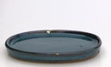 Blue Ceramic Humidity / Drip Tray - Oval 6.5" x 5.0" x .5"OD 6.0" x 4.0" x .25"ID - Culture Kraze Marketplace.com
