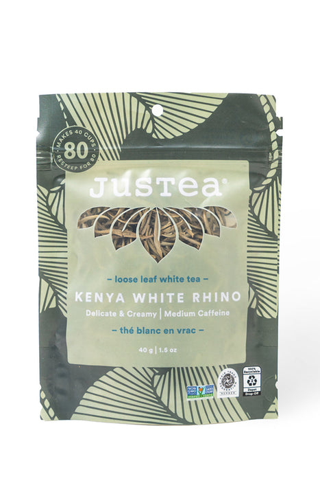 JusTea Kenya White Rhino Loose Leaf Tea Pouch - Culture Kraze Marketplace.com