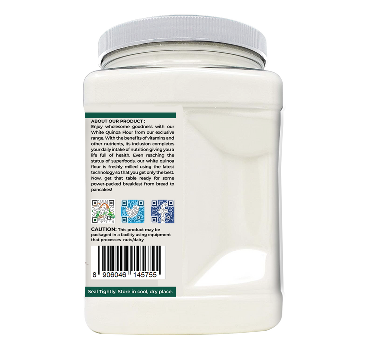White Quinoa Flour - 2.2 Pound / 1 KG Jar by Green Heights-2
