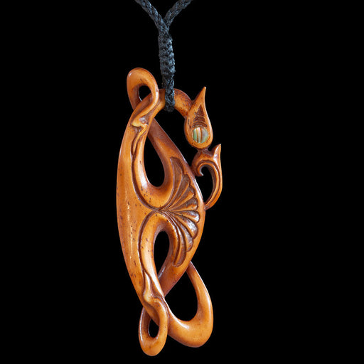 Wearable Stained Bone Manaia Twisting Vine By Yuri Terenyi - Culture Kraze Marketplace.com