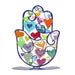 Hamsa Sculpture on Stand - Colorful Hearts - Culture Kraze Marketplace.com