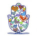 Hamsa Sculpture on Stand - Colorful Hearts - Culture Kraze Marketplace.com