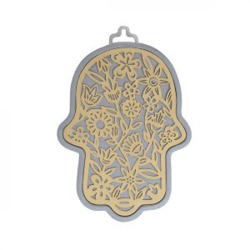 Small Wall Hamsa with Delicate Floral Overlay - Culture Kraze Marketplace.com