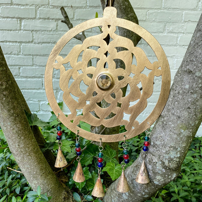 Handcrafted Celtic Chime, Recycled Iron and Glass Beads - Culture Kraze Marketplace.com